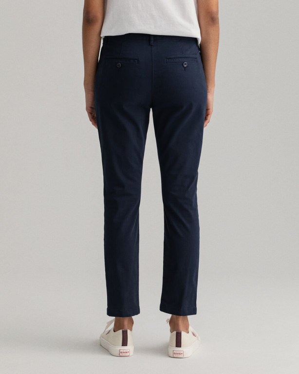 Gant Nyomi Skinny Sunfaded Chinos Women's Pants Blue | Ev2bRuHd4Lm