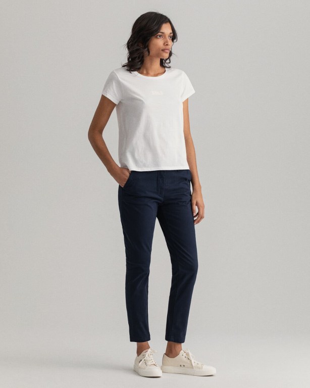 Gant Nyomi Skinny Sunfaded Chinos Women's Pants Blue | Ev2bRuHd4Lm