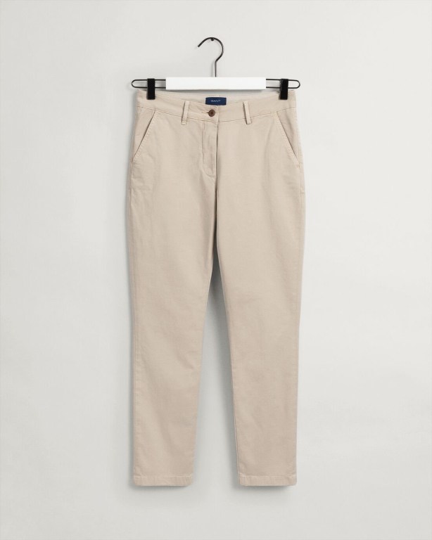 Gant Nyomi Skinny Sunfaded Chinos Women's Pants Beige | ufYZAVyXDoh