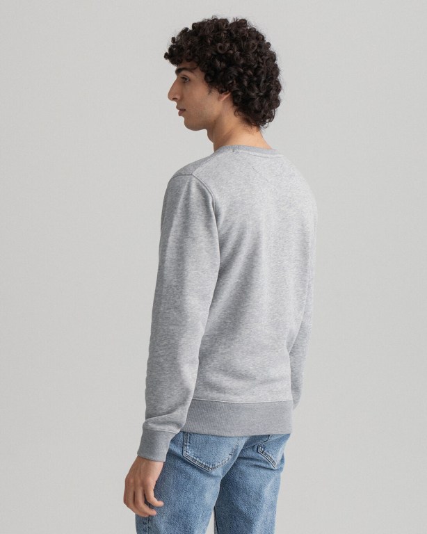 Gant Original Crew Neck Sweater Men's Sweatshirts Grey | zDliR3QYfZ8