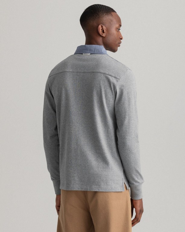 Gant Original Heavy Men's Rugby Shirts Grey | 0tNJwklBYsa