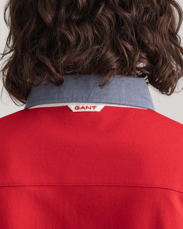 Gant Original Heavy Men's Rugby Shirts Light Red | rBsOCjdZ6nH