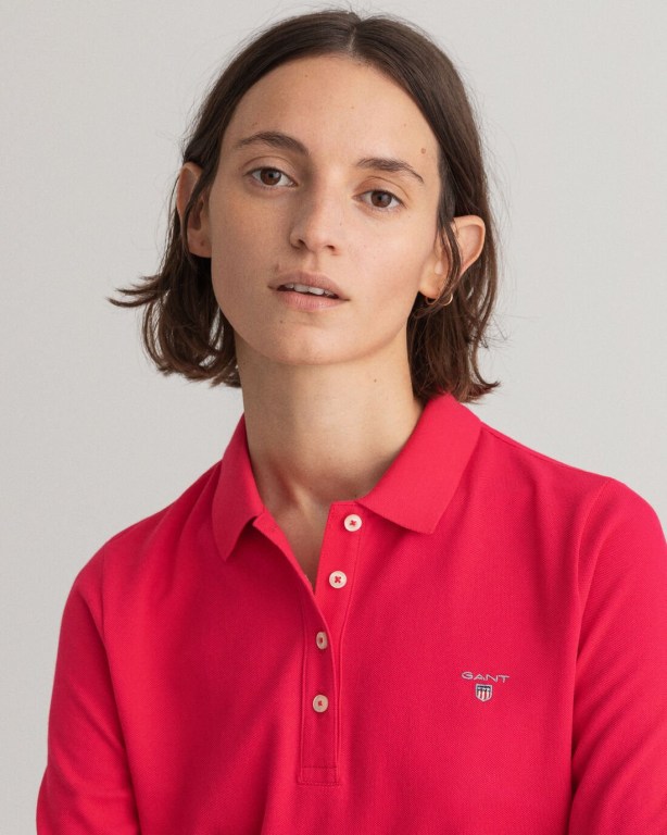 Gant Original Long-Short Sleeve Piqué Women's Polos Orange Pink | BpERm66mvnl