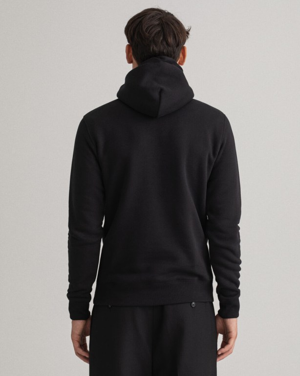 Gant Original Men's Hoodies Black | DycliNBQ3n0