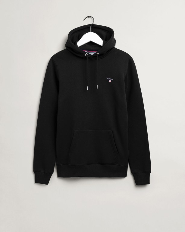 Gant Original Men's Hoodies Black | DycliNBQ3n0