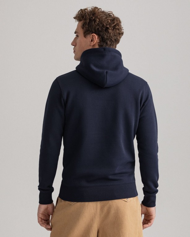 Gant Original Men's Hoodies Blue | h72USssGGaJ