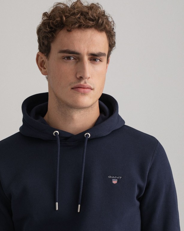 Gant Original Men's Hoodies Blue | h72USssGGaJ