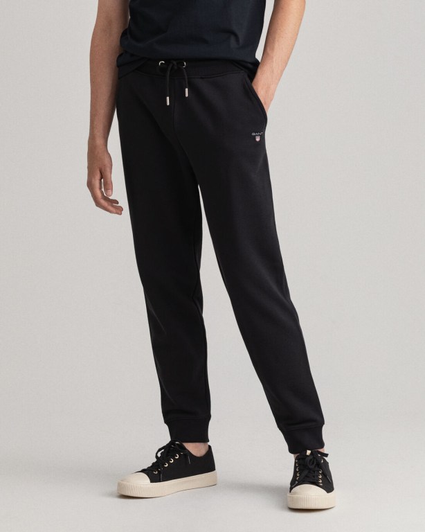 Gant Original Men's Sweatpants Black | CKj41SAzMHi