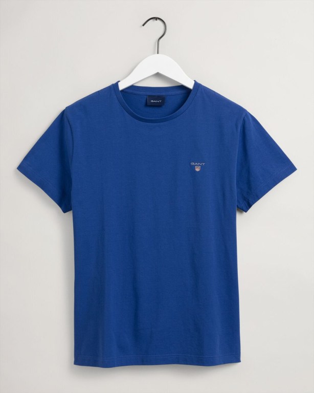 Gant Original Men's T-shirts Blue | UbRB7ydAcBy