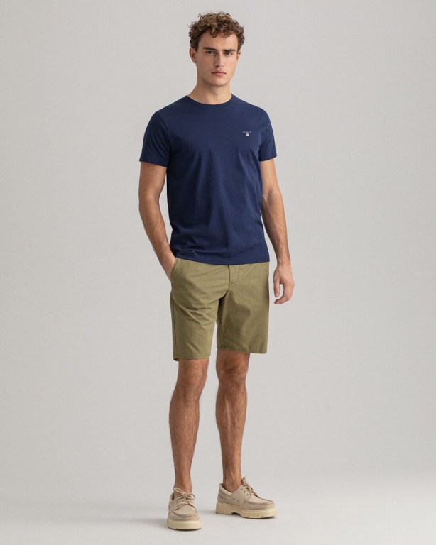 Gant Original Men's T-shirts Blue | bXZMKsUvQFK