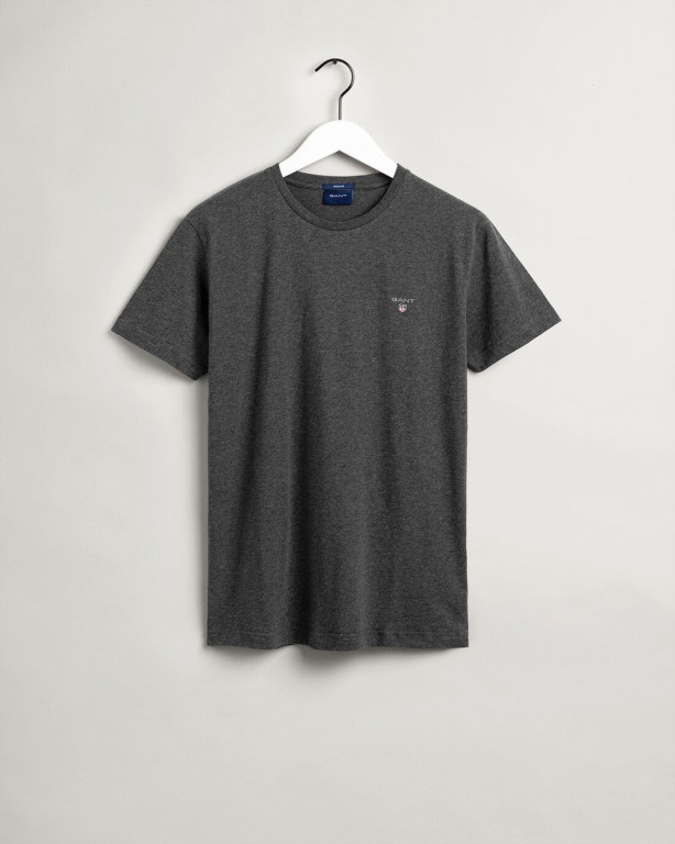 Gant Original Men's T-shirts Dark Grey | e4VzBxNT5N4