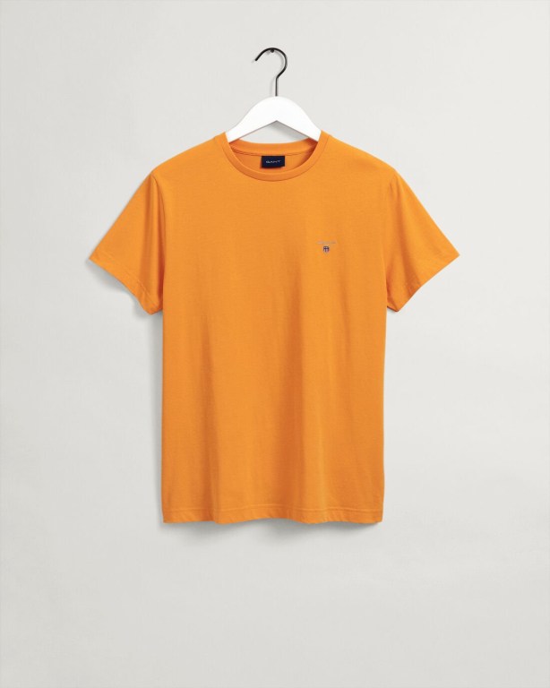 Gant Original Men's T-shirts Orange | OmxQkjlGhZ6