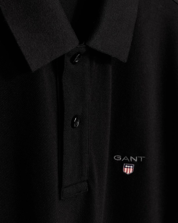 Gant Original Piqué Men's Polo Shirts Black | 1Kqtl0StTv5