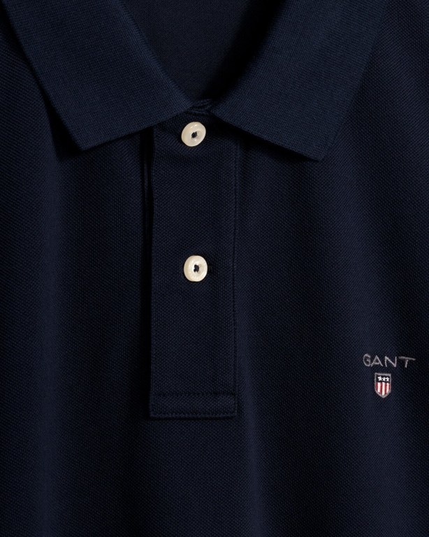 Gant Original Piqué Men's Polo Shirts Blue | n1L1i3XVfLs