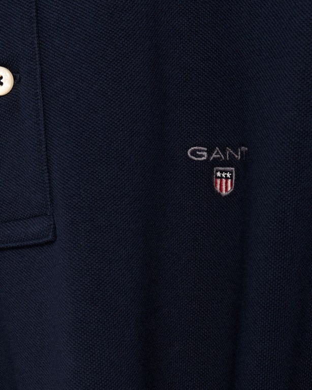 Gant Original Piqué Men's Polo Shirts Blue | n1L1i3XVfLs