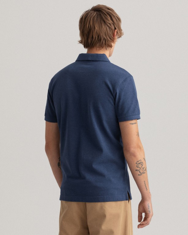 Gant Original Piqué Men's Polo Shirts Dark Blue | lVnSgWlhOuz