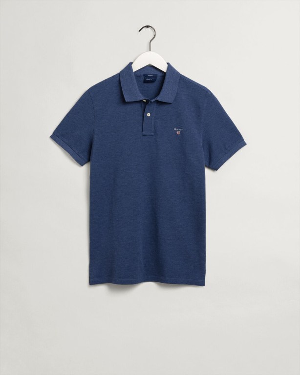 Gant Original Piqué Men's Polo Shirts Dark Blue | lVnSgWlhOuz