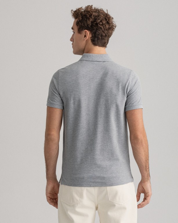 Gant Original Piqué Men's Polo Shirts Grey | AmePHJGJitc