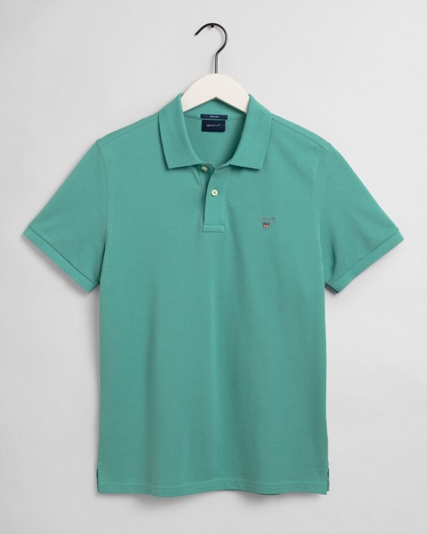 Gant Original Piqué Men's Polo Shirts Green | U7gkpZ3lprt