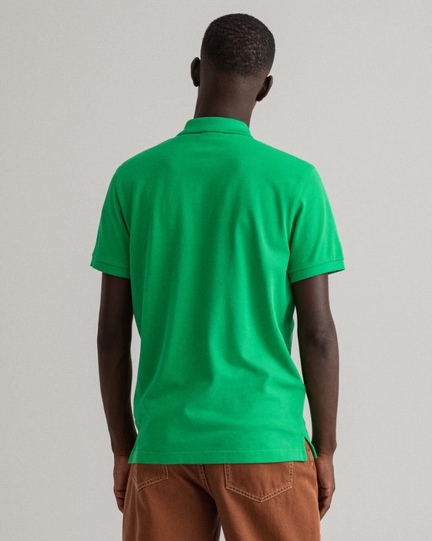 Gant Original Piqué Men's Polo Shirts Green | lyxw72V3ArW