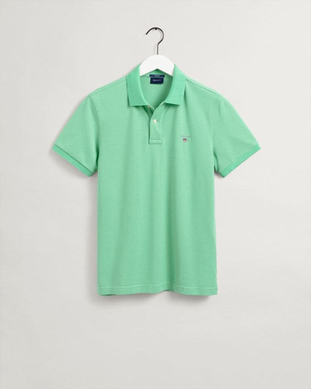 Gant Original Piqué Men's Polo Shirts Green | sEwA9PeGprA