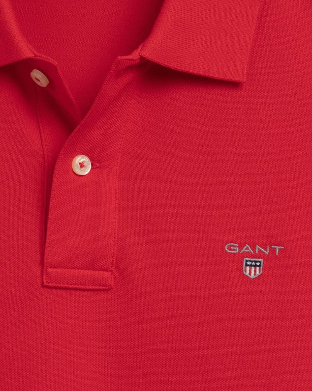 Gant Original Piqué Men's Polo Shirts Light Red | IA3frSfW1tQ