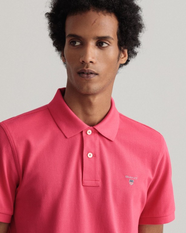 Gant Original Piqué Men's Polo Shirts Orange Pink | 1QkUfzROBnM