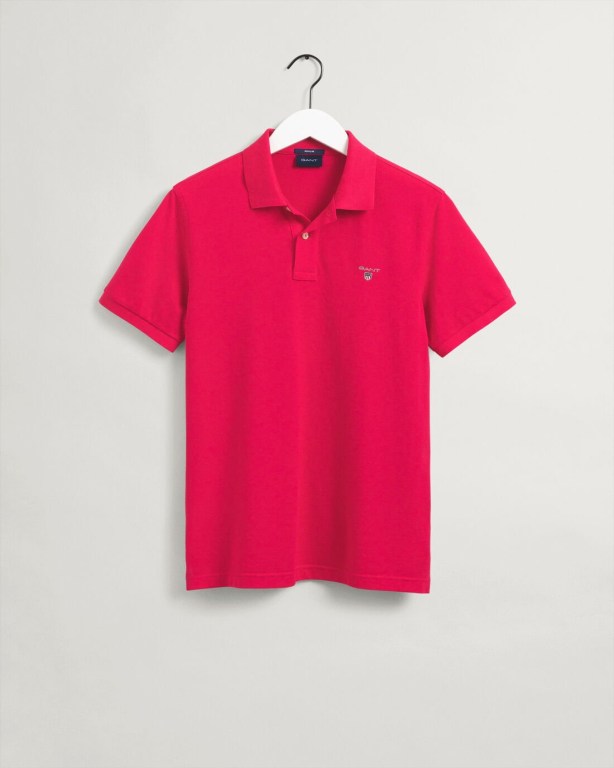 Gant Original Piqué Men's Polo Shirts Orange Pink | 1QkUfzROBnM