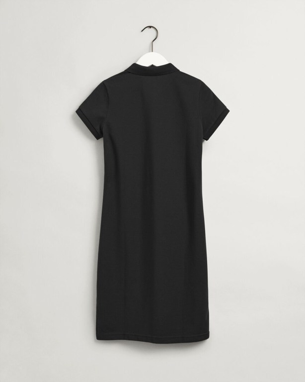 Gant Original Piqué Polo Women's Dresses Black | JIksVfXHTZv