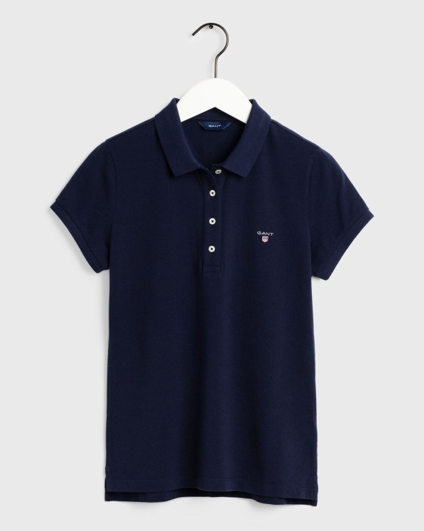 Gant Original Piqué Women's Polos Blue | y9dPxNhVkxC