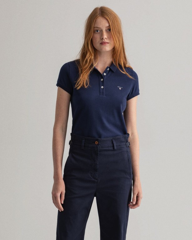 Gant Original Piqué Women\'s Polos Blue | y9dPxNhVkxC