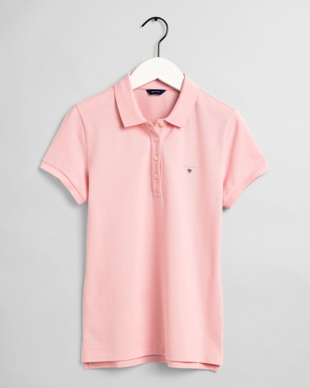 Gant Original Piqué Women's Polos Pink | vDcYh34VVzB