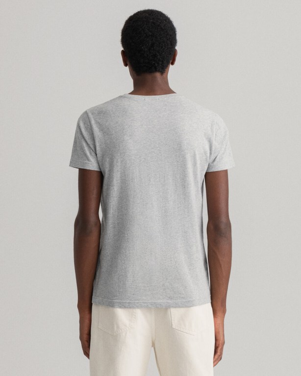 Gant Original Slim Fit Men's T-shirts Light Grey | aJqNZBNFN4w