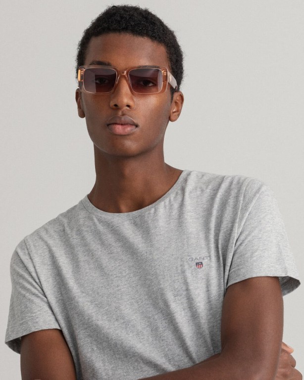 Gant Original Slim Fit Men's T-shirts Light Grey | aJqNZBNFN4w