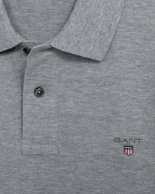 Gant Original Slim Fit Piqué Men's Polo Shirts Grey | 3CbJZ9LSKye