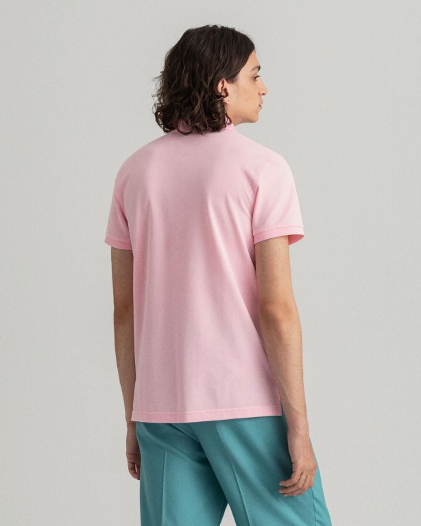 Gant Original Slim Fit Piqué Men's Polo Shirts Pink | uxYz8i1g5tM