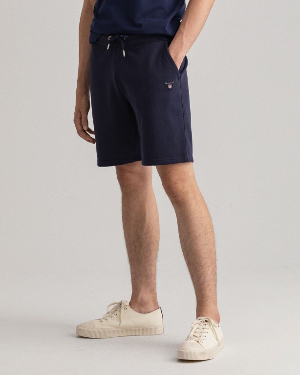 Gant Original Sweat Men's Shorts Blue | CkNFfm6OGkm