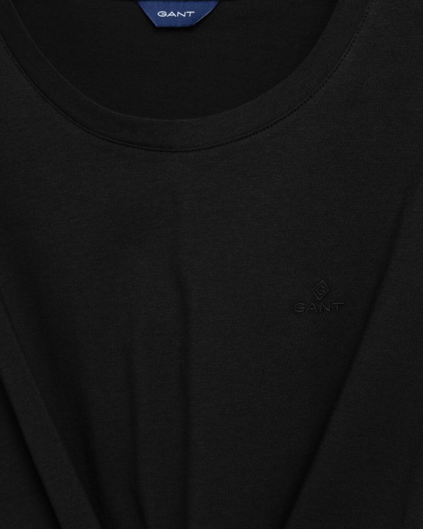 Gant Original Women's T-shirts Black | c9NonlXrRU8