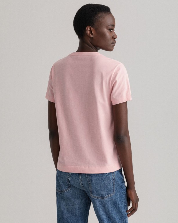 Gant Original Women's T-shirts Pink | ab8N3lFLAnT