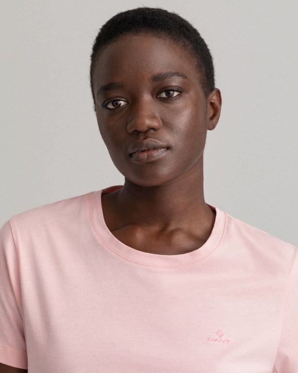 Gant Original Women's T-shirts Pink | ab8N3lFLAnT