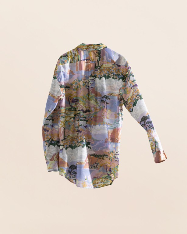 Gant Oversized Printed Men's Shirts White | ue3Cnc2hT1t