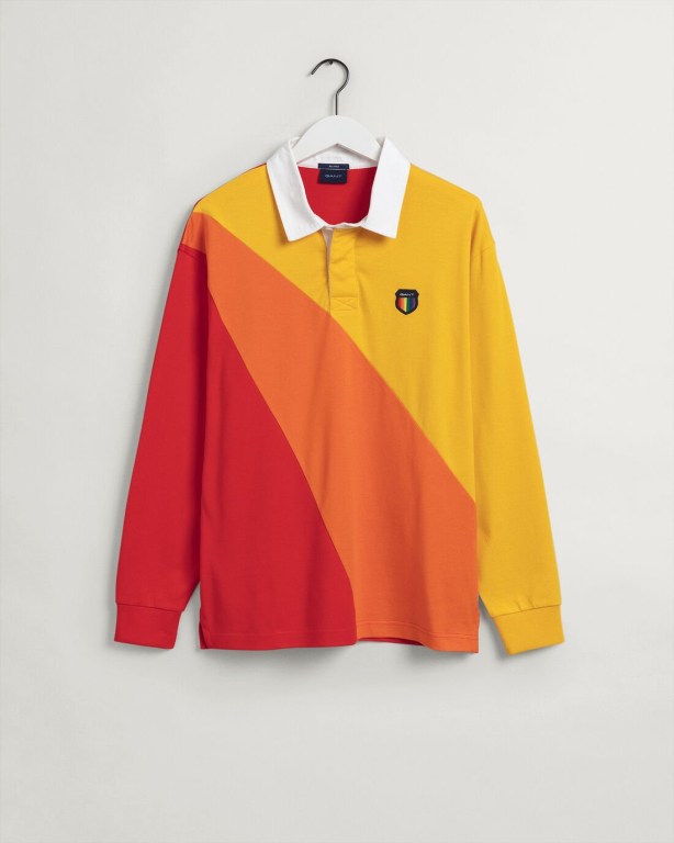 Gant Pride Heavy Men's Rugby Shirts Orange Red | 6MvpagKeqqc