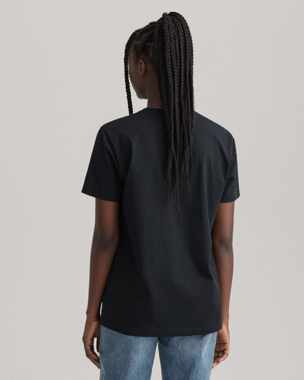 Gant Pride Men's T-shirts Black | Av8Ed0mtTpY