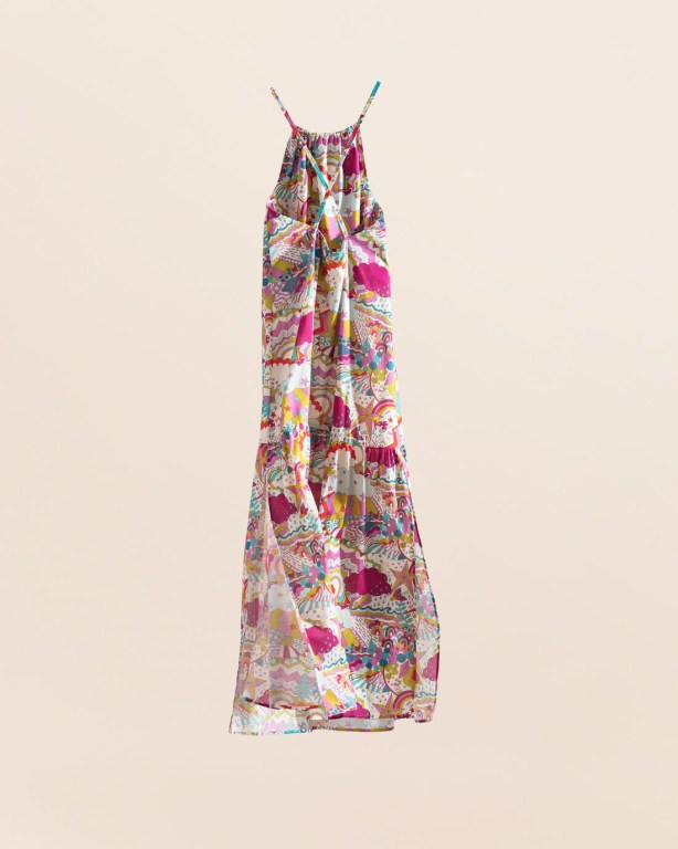 Gant Printed Strap Maxi Women's Dresses White | rzrYILvpAar