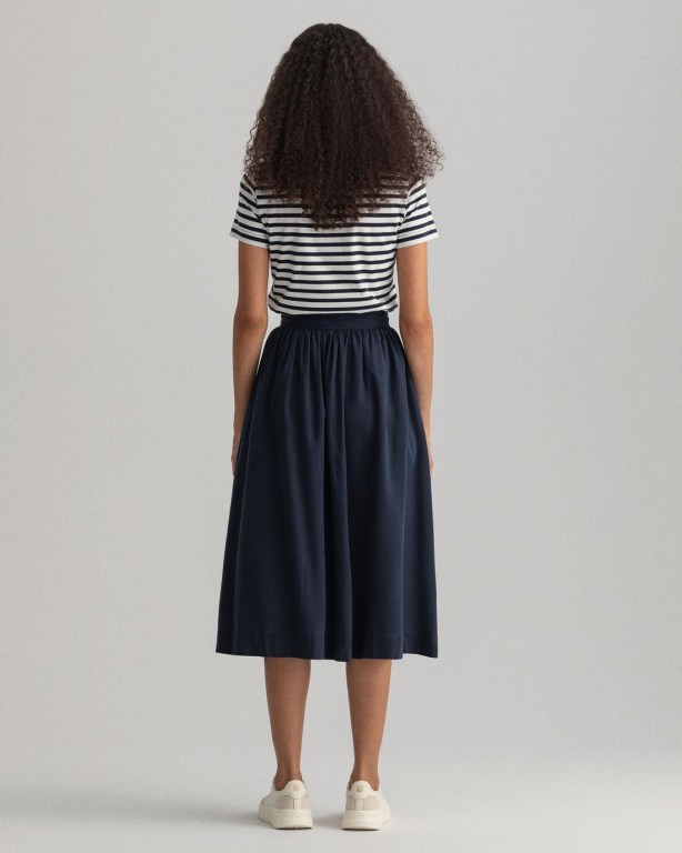 Gant Pure Prep Lyocell Women's Skirts Blue | jq7KOPaJOHg