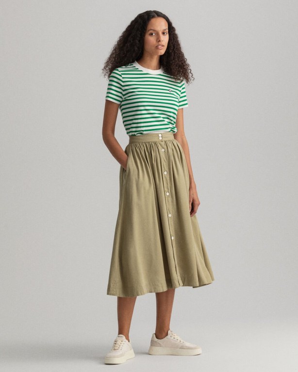 Gant Pure Prep Lyocell Women's Skirts Grey | Dr5tXOIsyNM