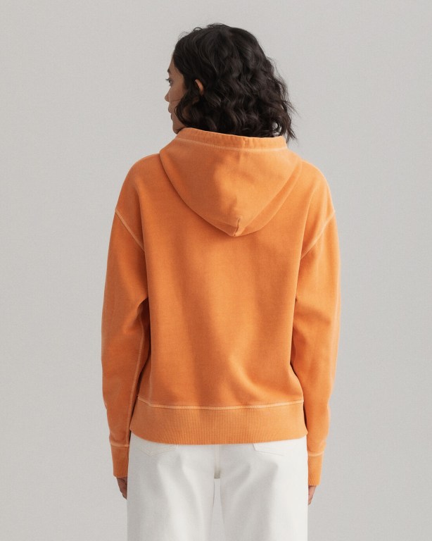 Gant Quadrat Logo Women's Hoodies Orange | lMdaNvPT3Mn