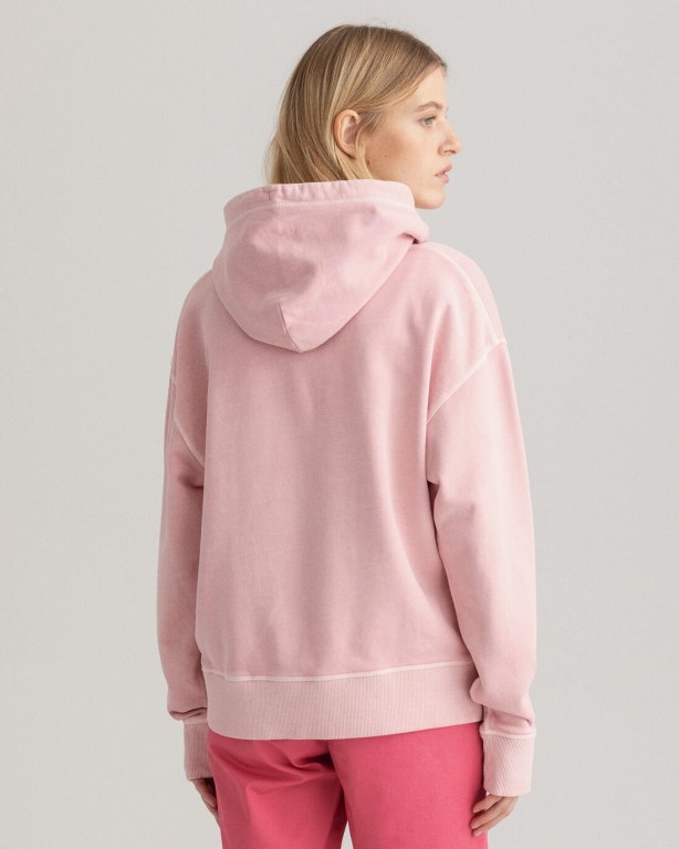 Gant Quadrat Logo Women's Hoodies Pink | U7fip4o72DE