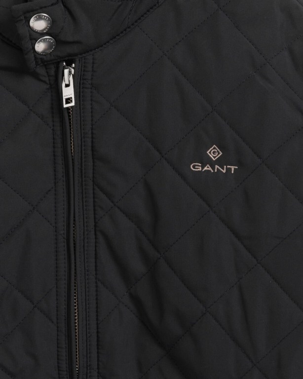 Gant Quilted Men's Jackets Black | LEwzHfq8OxW