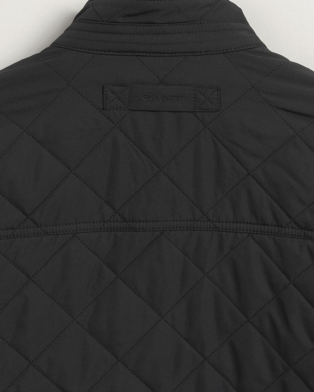 Gant Quilted Men's Jackets Black | LEwzHfq8OxW